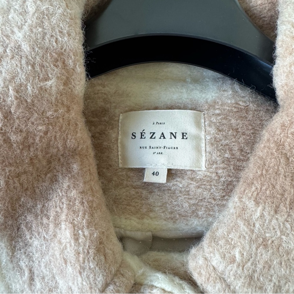 Sezane Joe Coat Ecru Beige - Picture 8 of 10